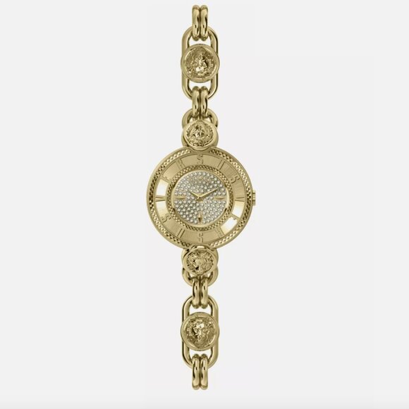 Sale Versus Versace Womens Gold 30mm Bracelet Fashion Watch